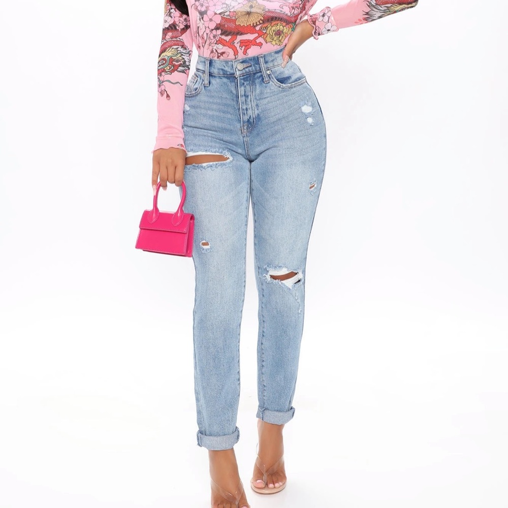 Fashion nova high waist mom jeans